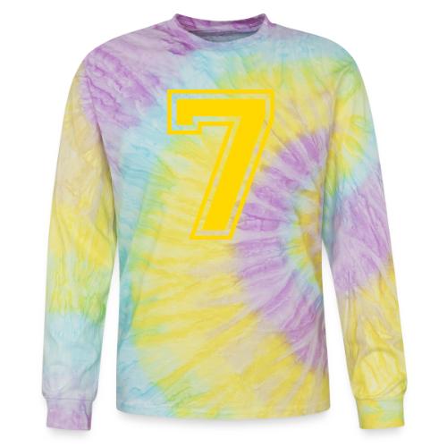 Number 7 in a classic athletic collegiate font - Tie Dye Long Sleeve T-shirt