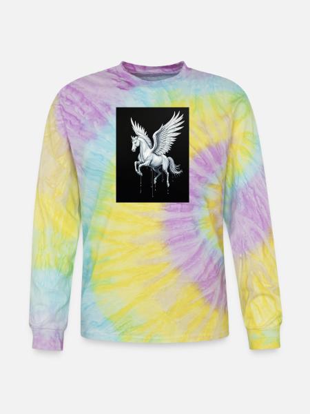 Celestial Pegasus - Tie Dye Long Sleeve T-shirt - mystique
