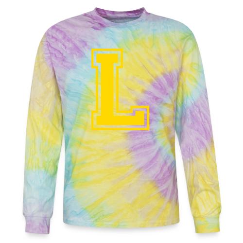 Letter L – Capital Athletic Alphabet Monogram - Tie Dye Long Sleeve T-shirt