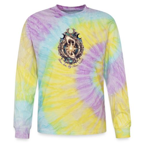 You Are My True North Celestial Compass T-Shirt - Tie Dye Long Sleeve T-shirt