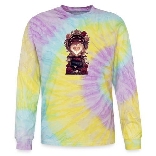 You Unlock the Story of Us Library Gifts T-Shirts - Tie Dye Long Sleeve T-shirt