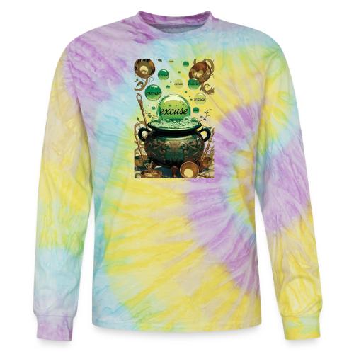 Emerald Excuses Cauldron Graphic Tee - Tie Dye Long Sleeve T-shirt