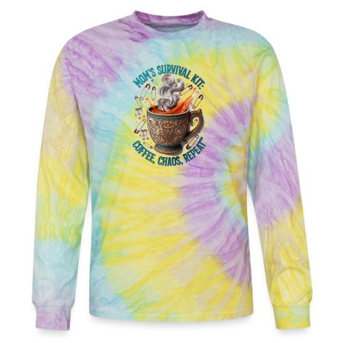 Mom's Survival Kit Tee | Coffee Chaos - Tie Dye Long Sleeve T-shirt