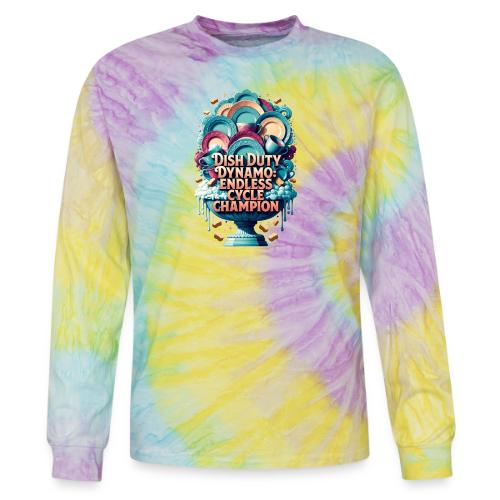 Dish Duty Dynamo T Shirt, Endless Cycle Champion - Tie Dye Long Sleeve T-shirt