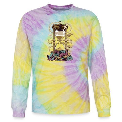 Screen Time Referee T Shirt, Fair Play Enforcer - Tie Dye Long Sleeve T-shirt