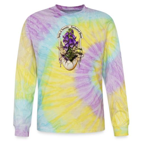 Spring Serenity Foxglove Tee, Easter Gift for wife - Tie Dye Long Sleeve T-shirt