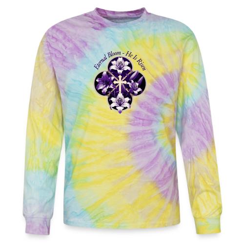 Easter Eternal Bloom Lily Crown T Shirt, Gift - Tie Dye Long Sleeve T-shirt