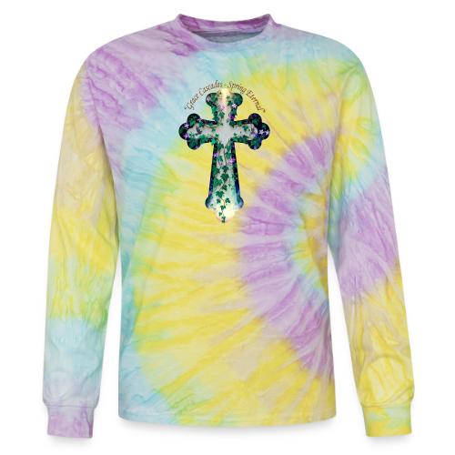 Easter Grace Cascades Eternal T Shirt, Mercy Gift - Tie Dye Long Sleeve T-shirt