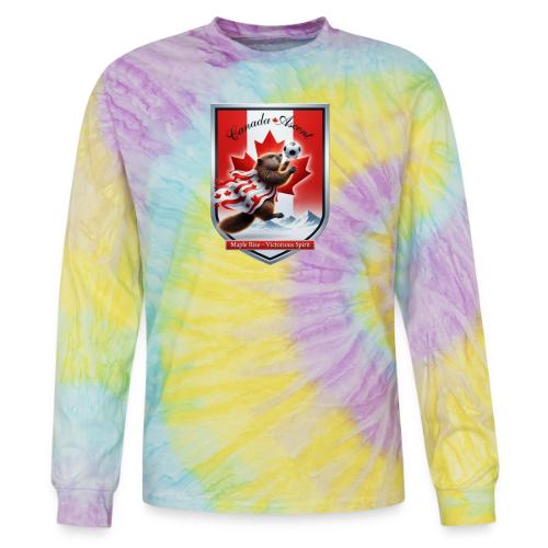 Canada Beaver Ascent T-Shirt, Canadian Pride Gift - Tie Dye Long Sleeve T-shirt