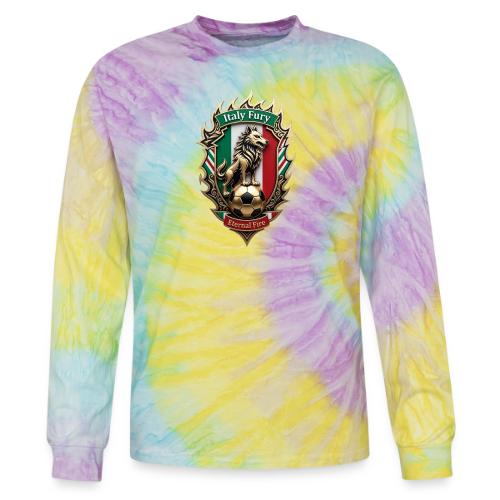 Italy Wolf Fury T-Shirt, Italian Flag Pride Gift - Tie Dye Long Sleeve T-shirt