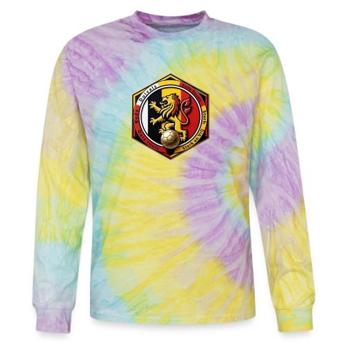 Belgium Lion Valor T-Shirt, Belgian Pride Gift - Tie Dye Long Sleeve T-shirt