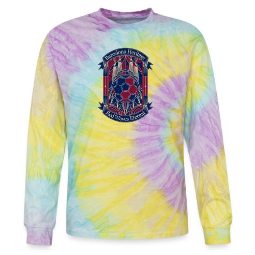 Barcelona Red Heritage T Shirt, Barsa fan Gift - Tie Dye Long Sleeve T-shirt