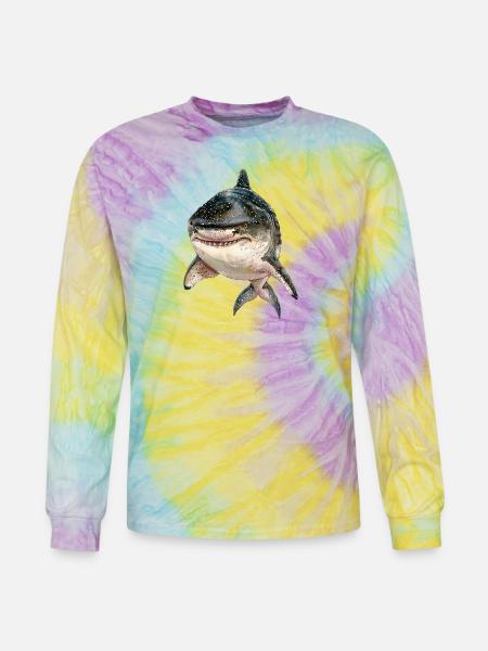 Tiger Shark - Tie Dye Long Sleeve T-shirt - mystique