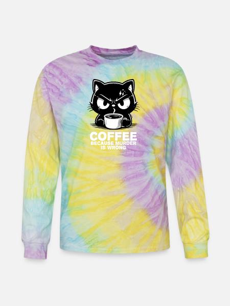Murder is wrong (dark) - Tie Dye Long Sleeve T-shirt - mystique