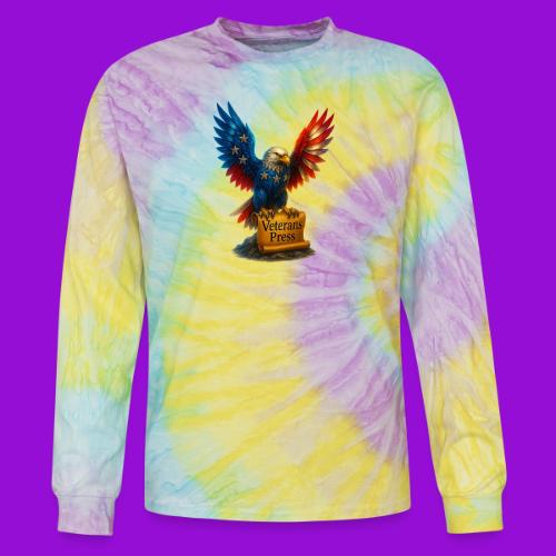 Veterans Press & Bald Eagle Flag 2 Print Set - Tie Dye Long Sleeve T-shirt