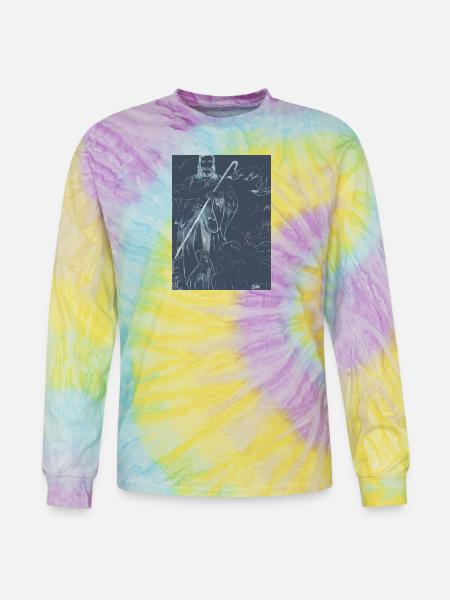 Good Shepherd - Blue Image - Tie Dye Long Sleeve T-shirt - mystique