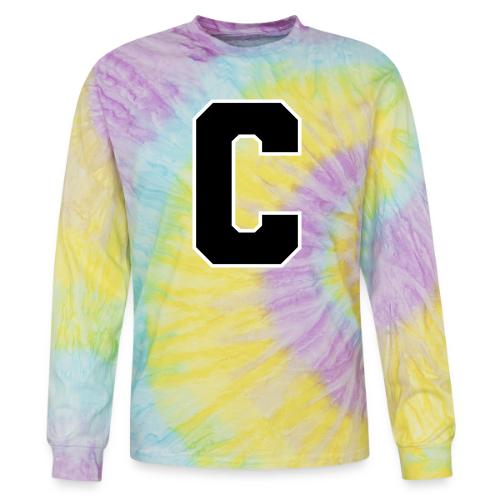 Varsity Letter C Collegiate Monogram - Tie Dye Long Sleeve T-shirt