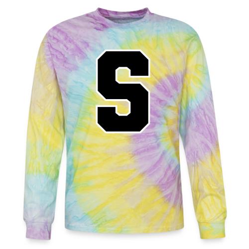 Varsity Letter S Collegiate Alphabet Art - Tie Dye Long Sleeve T-shirt