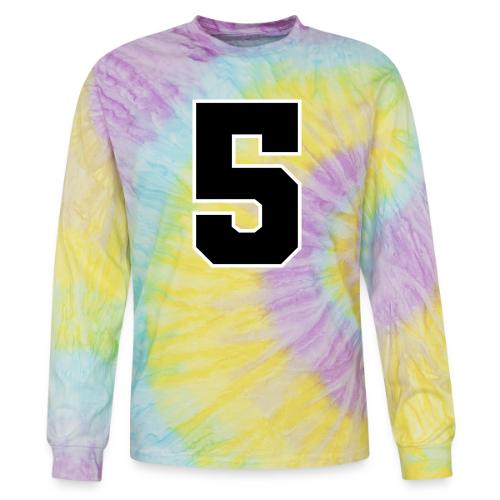Varsity Number 5 Athletic Design - Tie Dye Long Sleeve T-shirt