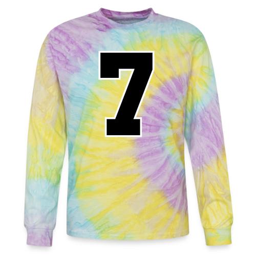 Varsity Number 7 Athletic Look - Tie Dye Long Sleeve T-shirt