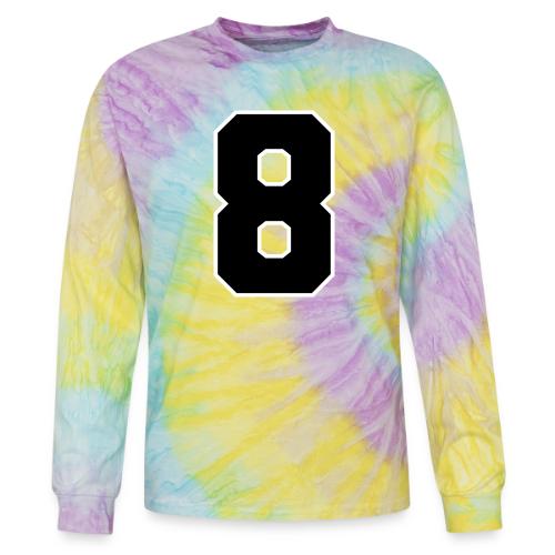 Varsity Number 8 College Style - Tie Dye Long Sleeve T-shirt