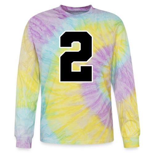 Varsity Number 2 Sports Design - Tie Dye Long Sleeve T-shirt