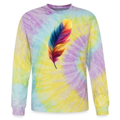 Rainbow Flight Feather - Tie Dye Long Sleeve T-shirt