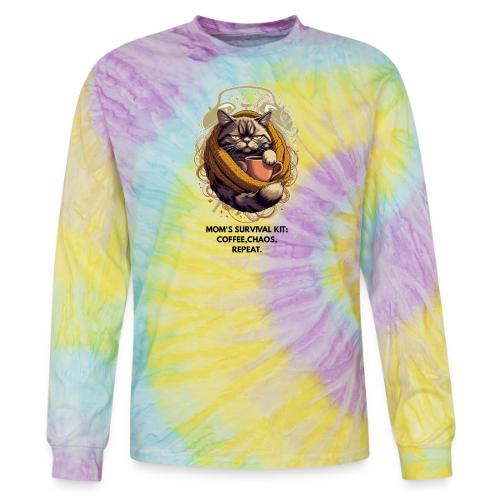 Powered by Sarcasm Cat Tee - Tie Dye Long Sleeve T-shirt