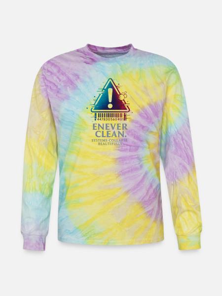 Warning Triangle Gradient - Tie Dye Long Sleeve T-shirt - mystique