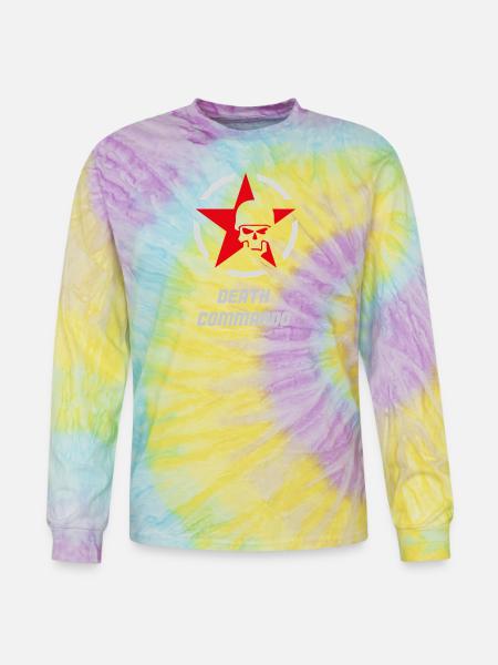 Death Commando Military Skull - Tie Dye Long Sleeve T-shirt - mystique