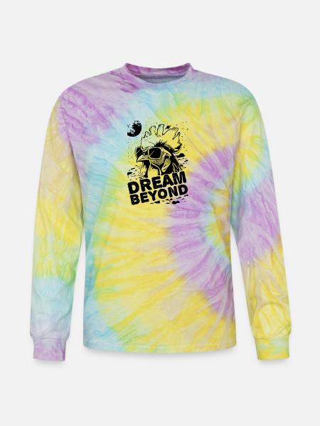 Noir Glyphs Nightscape - Tie Dye Long Sleeve T-shirt - mystique