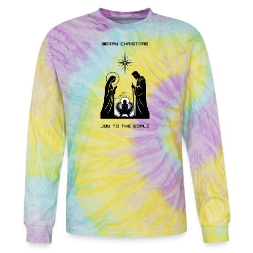Joy to the World T-Shirt | Minimalist Nativity - Tie Dye Long Sleeve T-shirt
