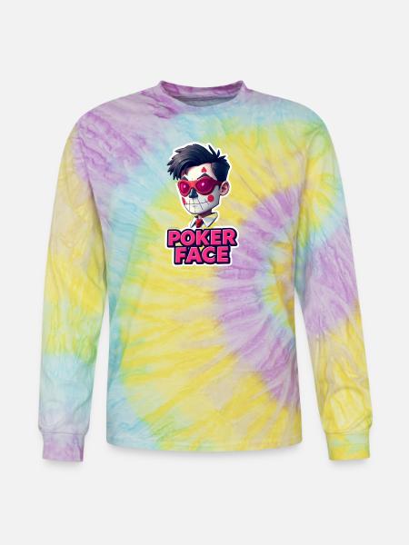 Poker Face - Tie Dye Long Sleeve T-shirt - mystique