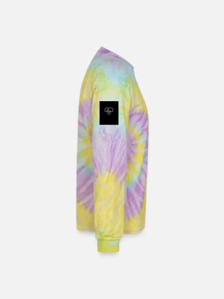 Heartbeat Minimal Line Heart - Tie Dye Long Sleeve T-shirt - mystique