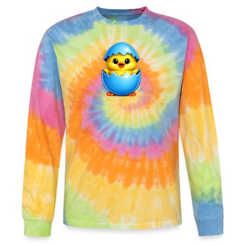 Easter Chick Blue - Tie Dye Long Sleeve T-shirt