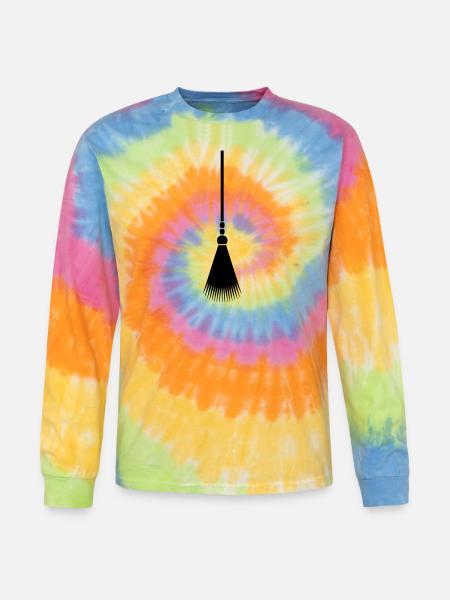 broom - Tie Dye Long Sleeve T-shirt - rainbow