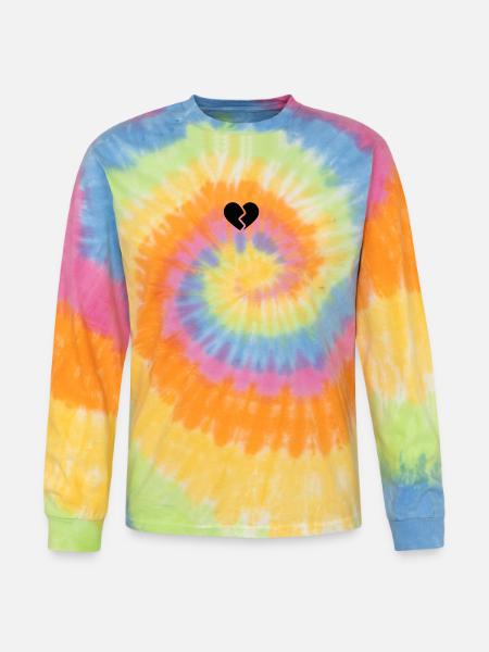 BROKEN HEART - Tie Dye Long Sleeve T-shirt - rainbow