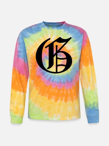 Olde English G - Tie Dye Long Sleeve T-shirt - rainbow