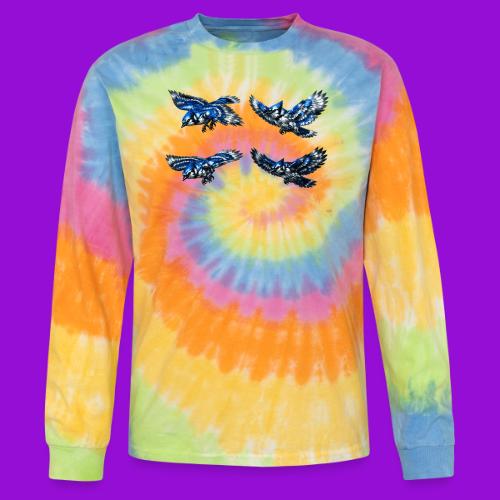 Silver Blue Jay Flight Stages - Tie Dye Long Sleeve T-shirt
