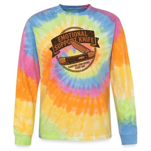 Emotional Support Knife - Funny EDC Pocket Knife - Tie Dye Long Sleeve T-shirt