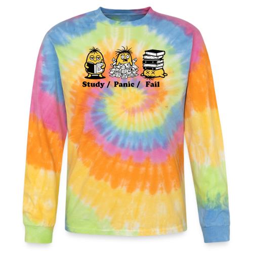 Funny Student Study Panic Fail Back To School - Tie Dye Long Sleeve T-shirt