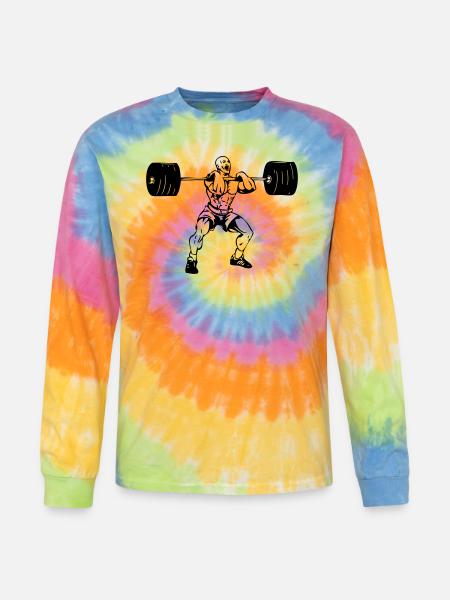 weightlifting - Tie Dye Long Sleeve T-shirt - rainbow