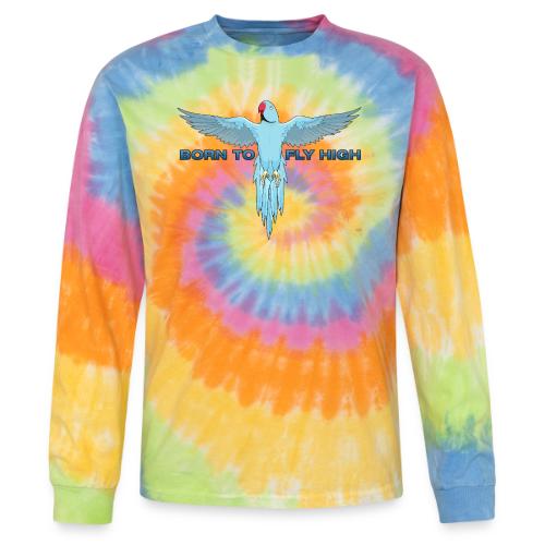 Blue Born To Fly High PNG Logo - Tie Dye Long Sleeve T-shirt