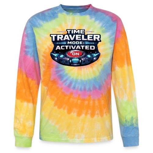 Time Traveler Mode – Futuristic Neon Sci-Fi Tee - Tie Dye Long Sleeve T-shirt