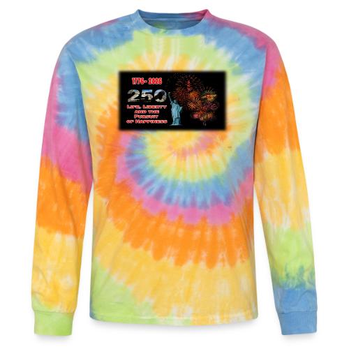 1776 - 2026 - 250 Years USA | Fireworks - Tie Dye Long Sleeve T-shirt