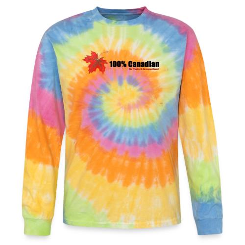 100% Canadian - Tie Dye Long Sleeve T-shirt