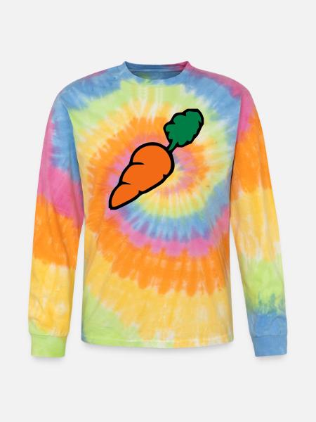 Carrot - Whats up Doc? - Tie Dye Long Sleeve T-shirt - rainbow
