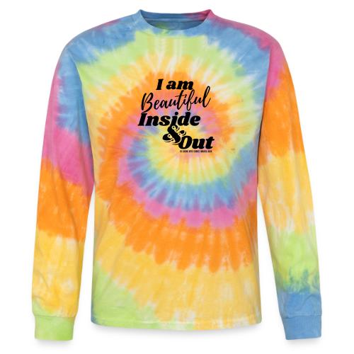 I am Beautiful - Inside and Out | Black Type - Tie Dye Long Sleeve T-shirt