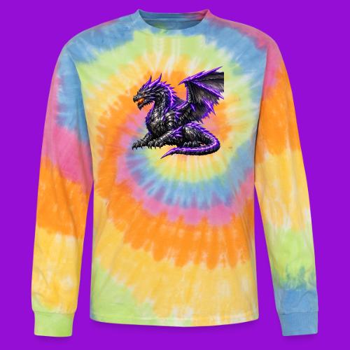 Neon Dragon at Rest - Tie Dye Long Sleeve T-shirt
