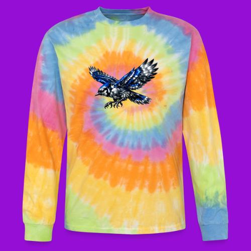 Silver Blue Jay Dive - Tie Dye Long Sleeve T-shirt